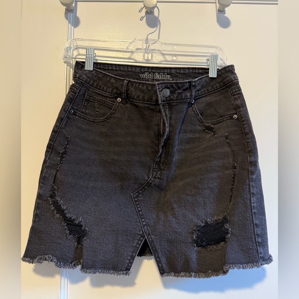 Wild Fable Charcoal Denim Skirt
